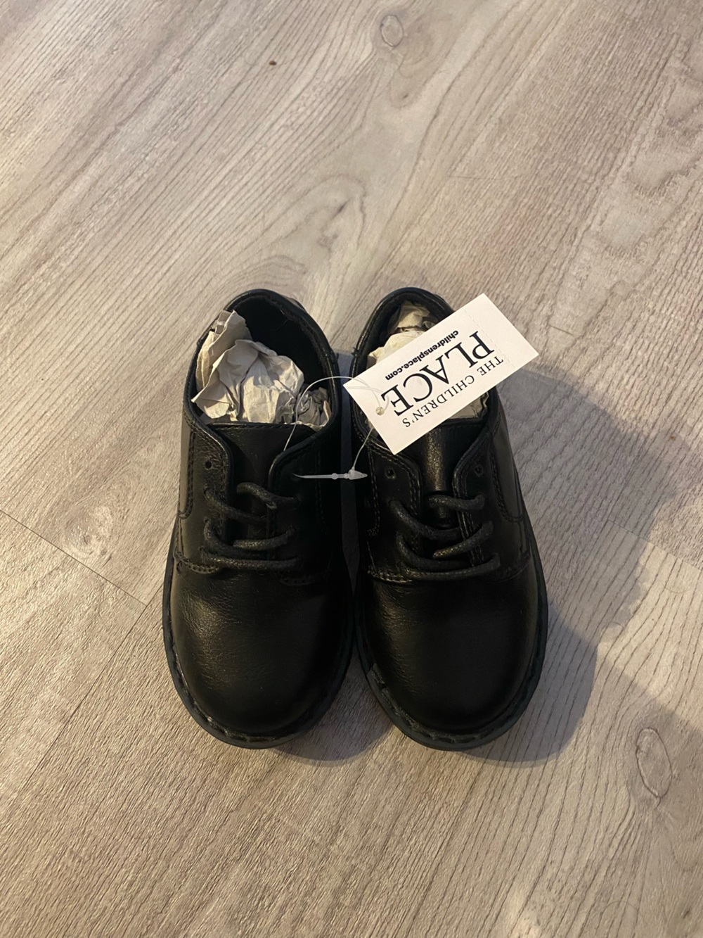 The Children's Place Black Lace-Up Kids Dress Shoes
